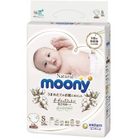 Moony Organic Cotton Nappies S 58pcs (4-8kg) - For shipping outside Auckland urban, please contact us